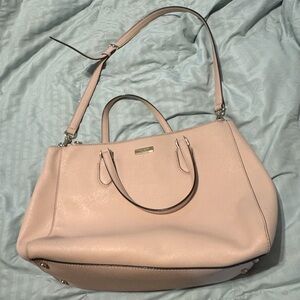 Elegant light blush large Kate Spade tote